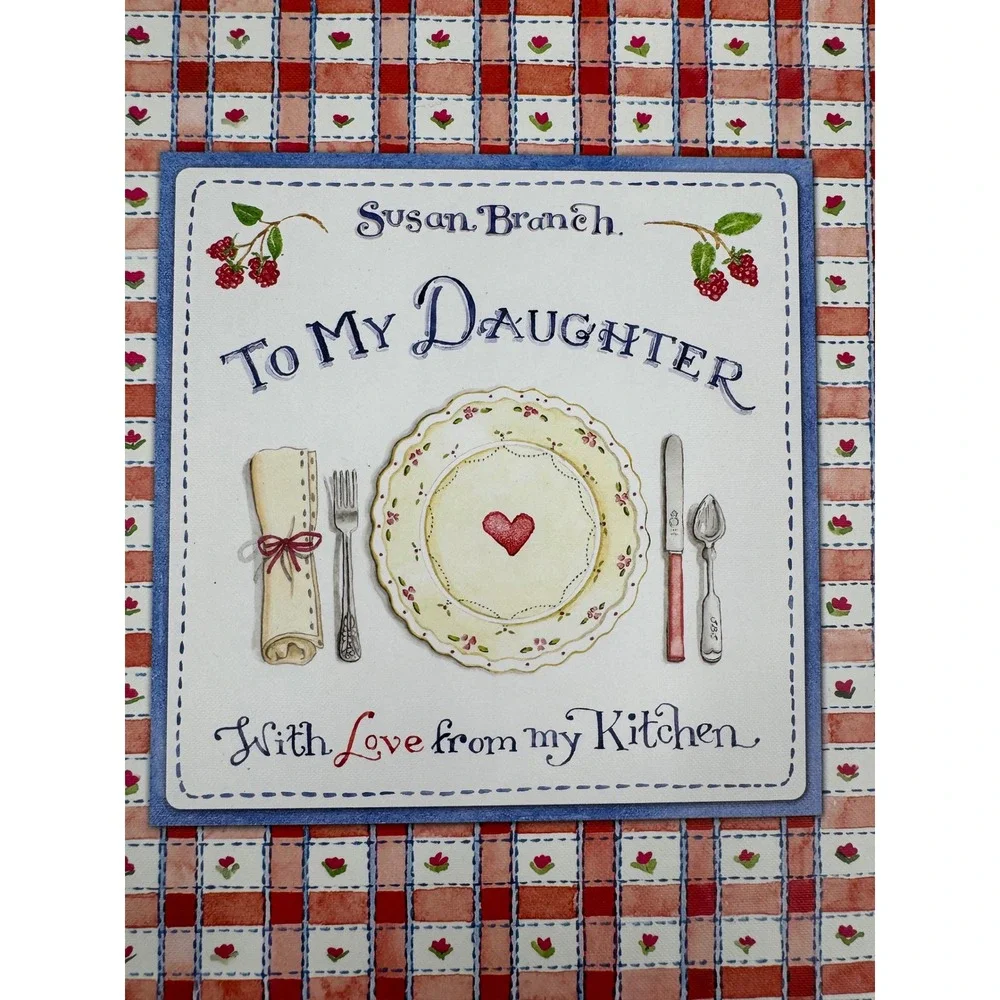Susan Branch Recipe Keeper To My Daughter Red Gingham Spiral Organizer Unused